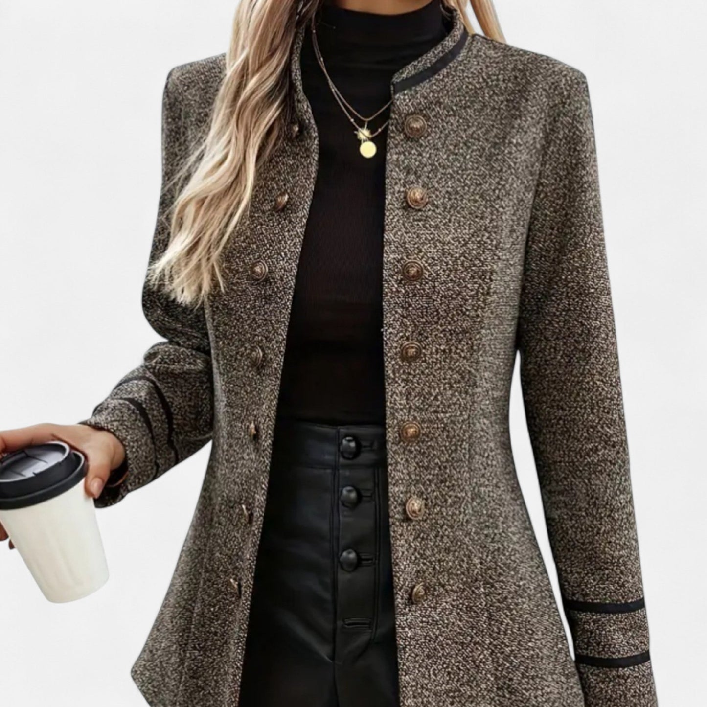 Women’s Heritage-Inspired Casual Coat – Refined Autumn Winter Design 5