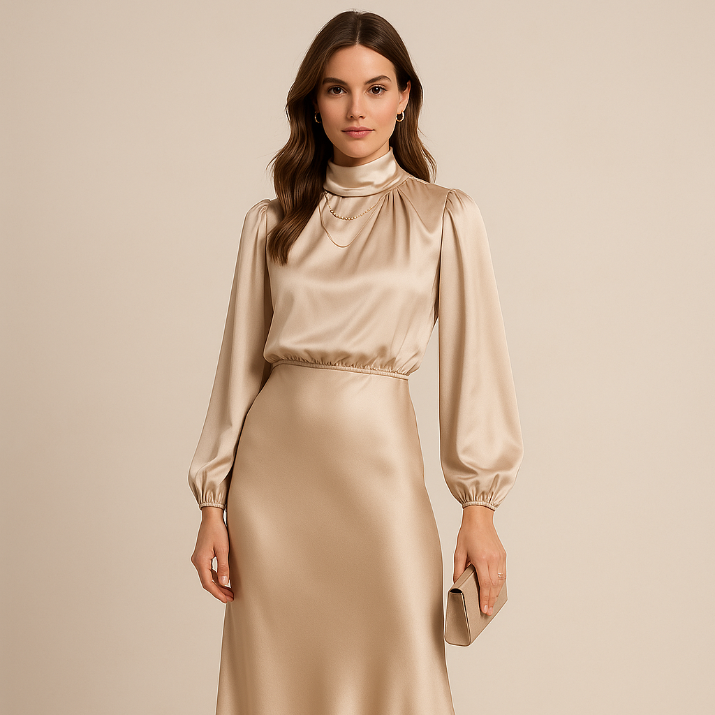 Comfy Mid Length Everyday Women's Dress - BritishElegance