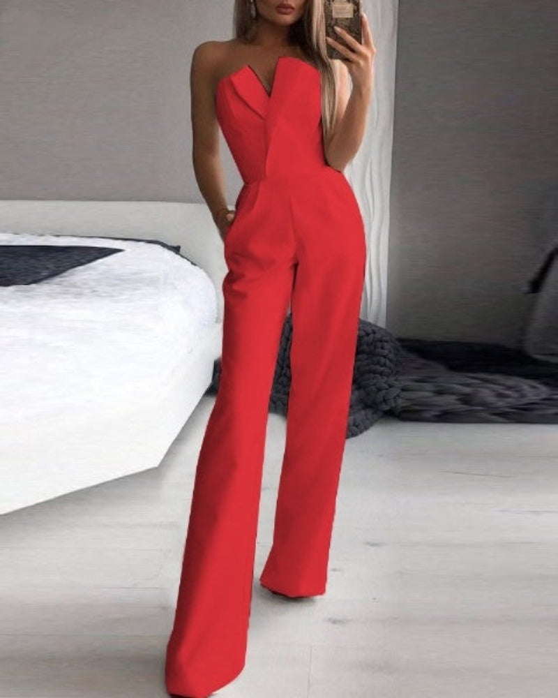 Sleeveless Flowy Wide Leg Jumpsuit - VogeLuxe