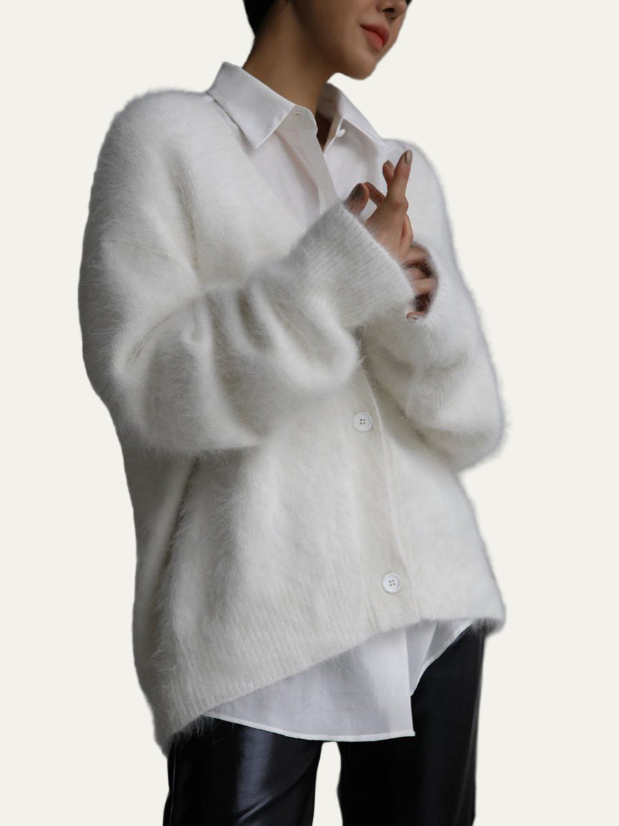 Women’s Knitted V-Neck Cardigan Sweater – Extra Soft, Relaxed Fit 3