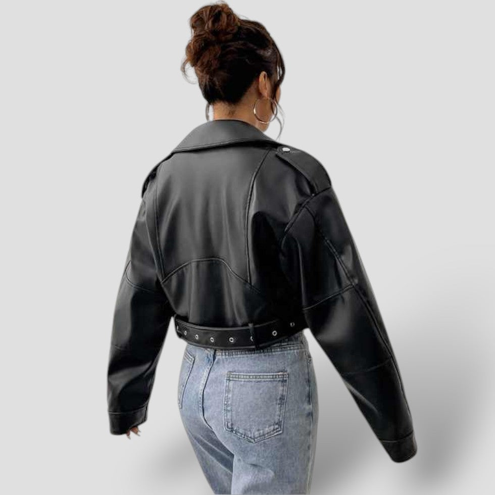 VogeLuxe | Women’s Faux Leather Motorcycle Jacket