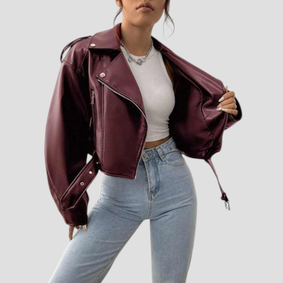 VogeLuxe | Women’s Faux Leather Motorcycle Jacket