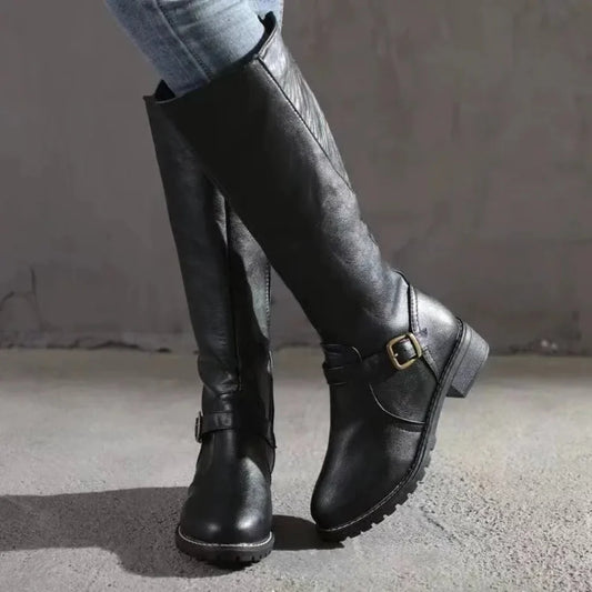 Comfortable Ladies Ankle Leather Boots - BritishElegance