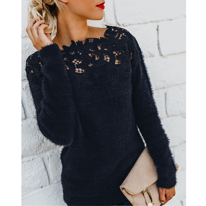 Women's Classic Simple Floral Sweatshirt