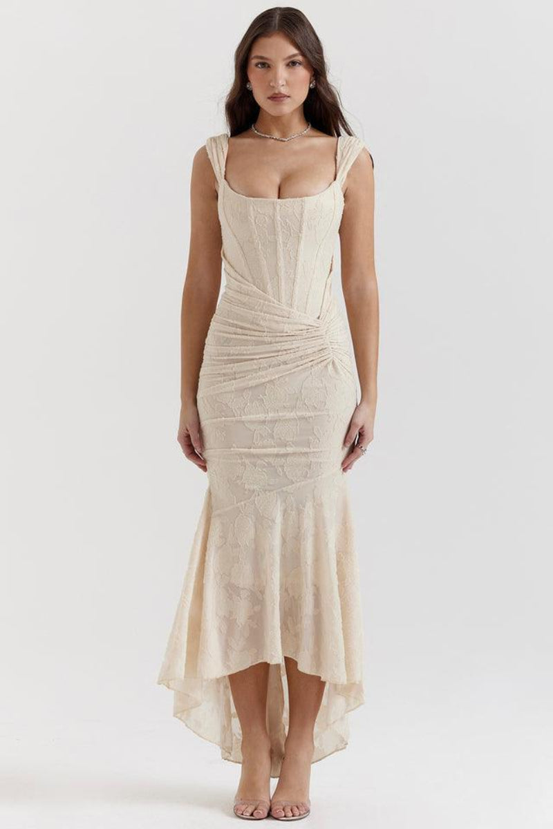 Ladies' Gathered Long Evening Dress