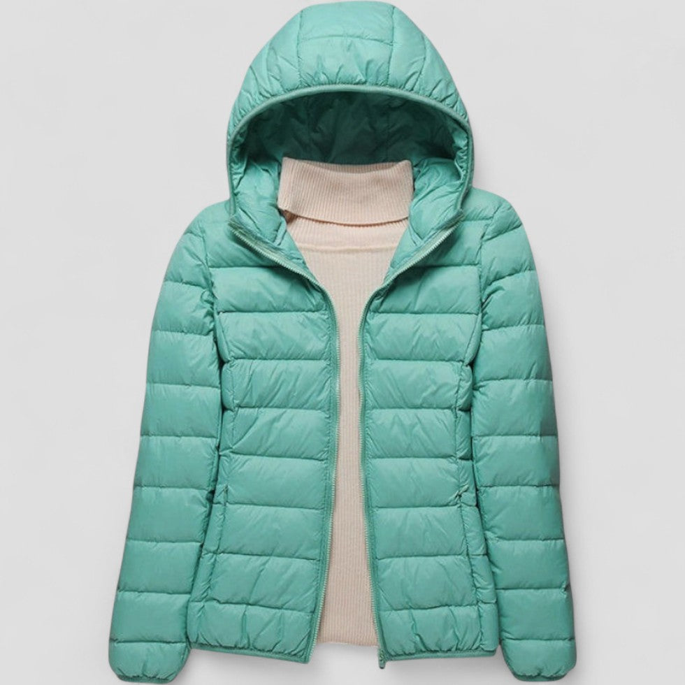 VogeLuxe | Women’s Hooded Cropped Quilted Puffer Jacket main image 0