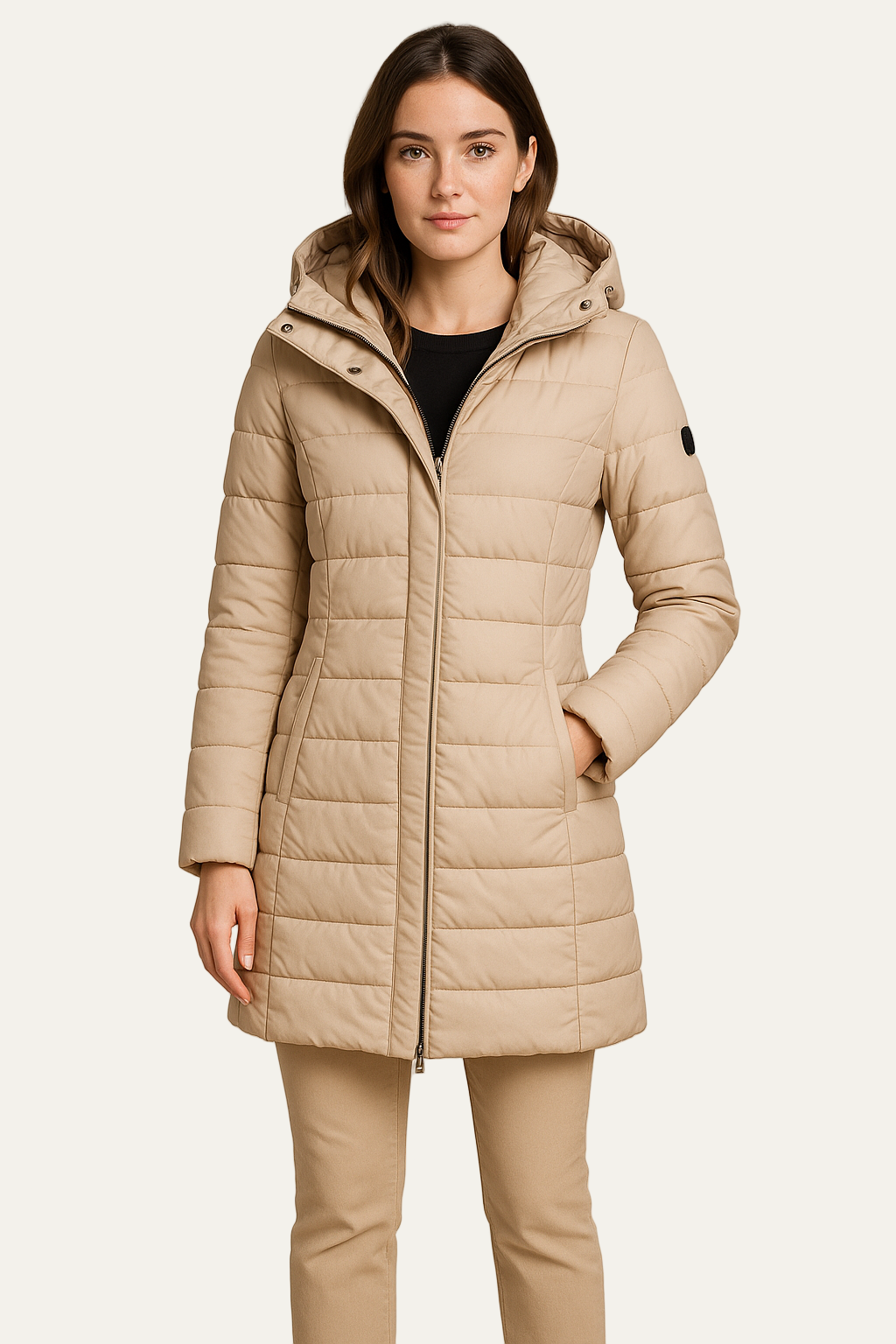 VogeLuxe | Women’s Faux Fur Lined Hooded Puffer Coat