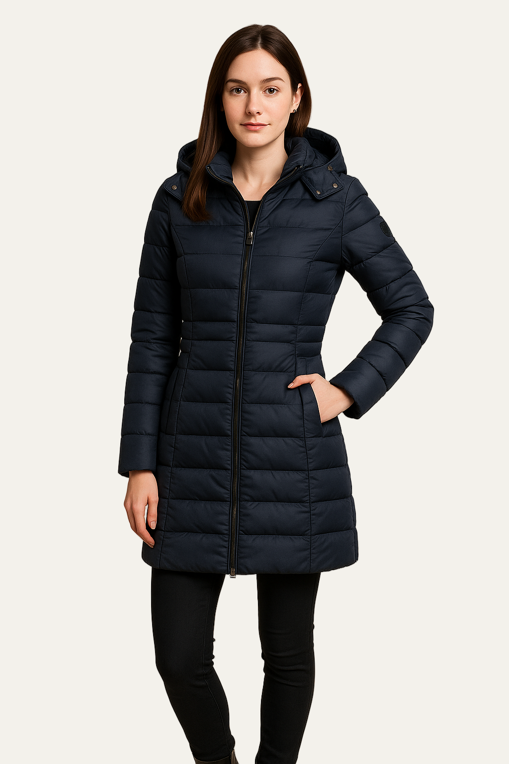 VogeLuxe | Women’s Faux Fur Lined Hooded Puffer Coat