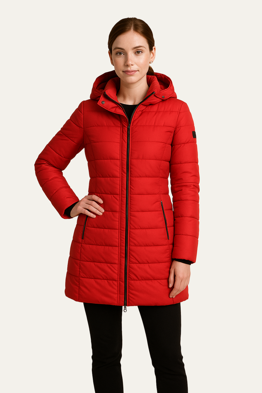 VogeLuxe | Women’s Faux Fur Lined Hooded Puffer Coat