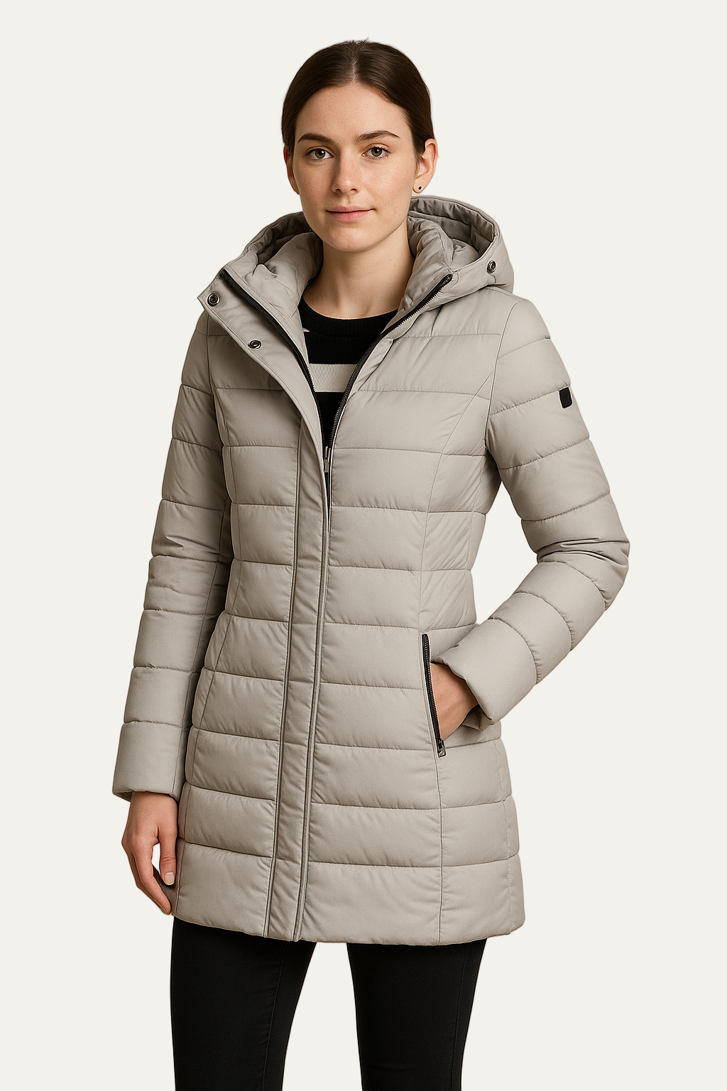 VogeLuxe | Women’s Faux Fur Lined Hooded Puffer Coat