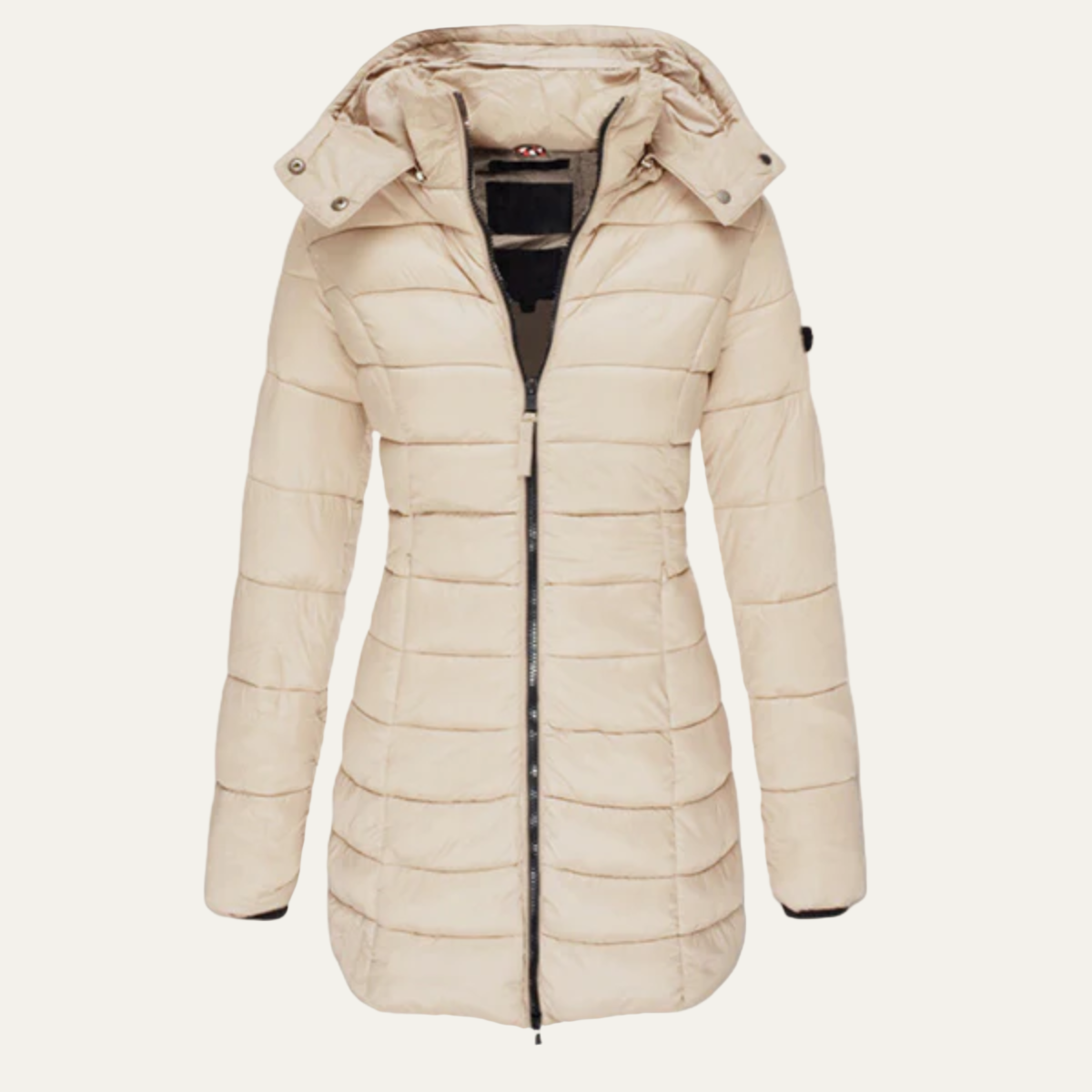 Women’s Long Puffer Jacket – Hooded – Slim Fit – Winter Coat 3