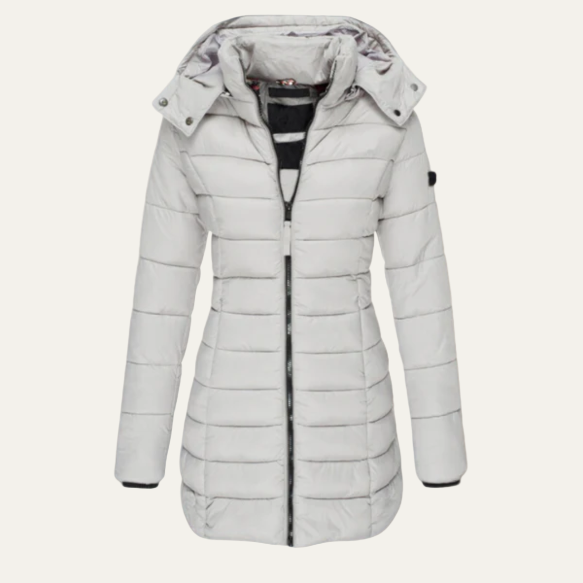 Women’s Long Puffer Jacket – Hooded – Slim Fit – Winter Coat 6