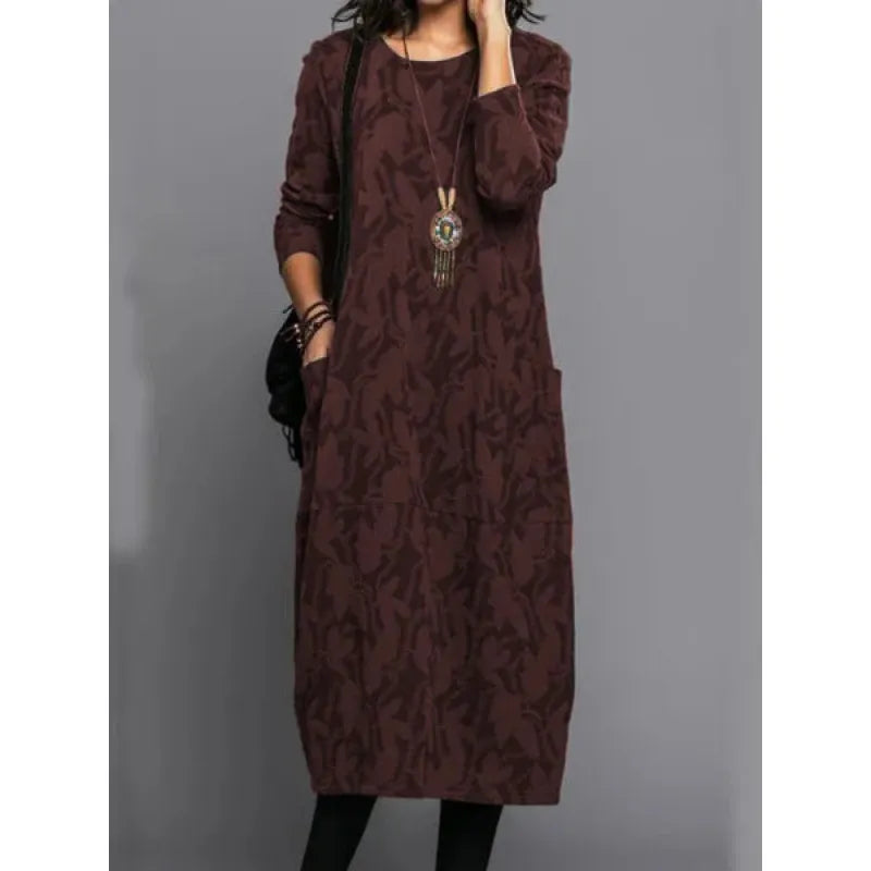 Ladies' Maxi Sleeve Dress with Pockets