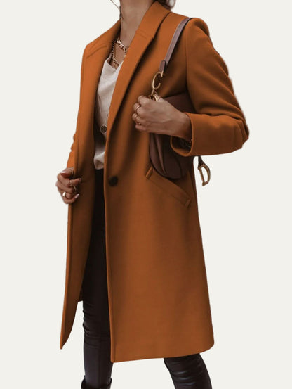 Women’s Long Tailored Coat – Elegant Structured Overcoat for Smart Layering 2