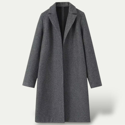 Women’s Long Trench Coat – Classic Tailored Overcoat 0