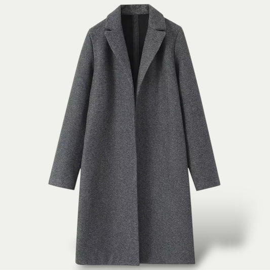 Women’s Long Trench Coat – Classic Tailored Overcoat 0