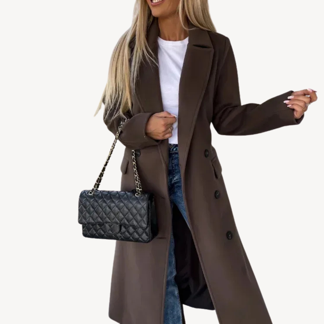 VogeLuxe | Women’s Double Breasted Woolen Coat