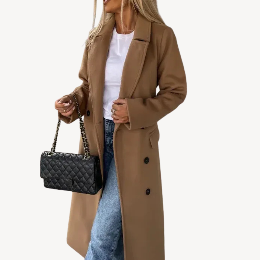 VogeLuxe | Women’s Double Breasted Woolen Coat