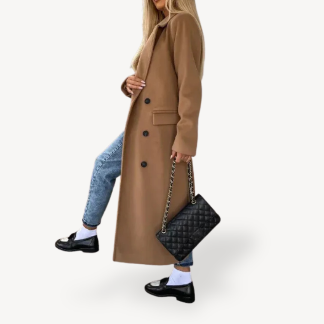 VogeLuxe | Women’s Double Breasted Woolen Coat