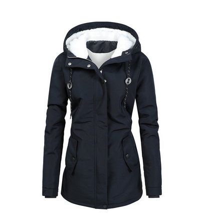 Warm Ladies Parka Winter Jacket with Long Sleeves - VogeLuxe