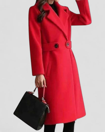 Women’s Maxi Coat with Lapel Collar – All-Season Elegance 4