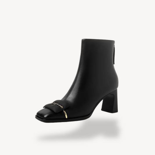VogeLuxe | Women’s Retro Leather Bow Ankle Boots