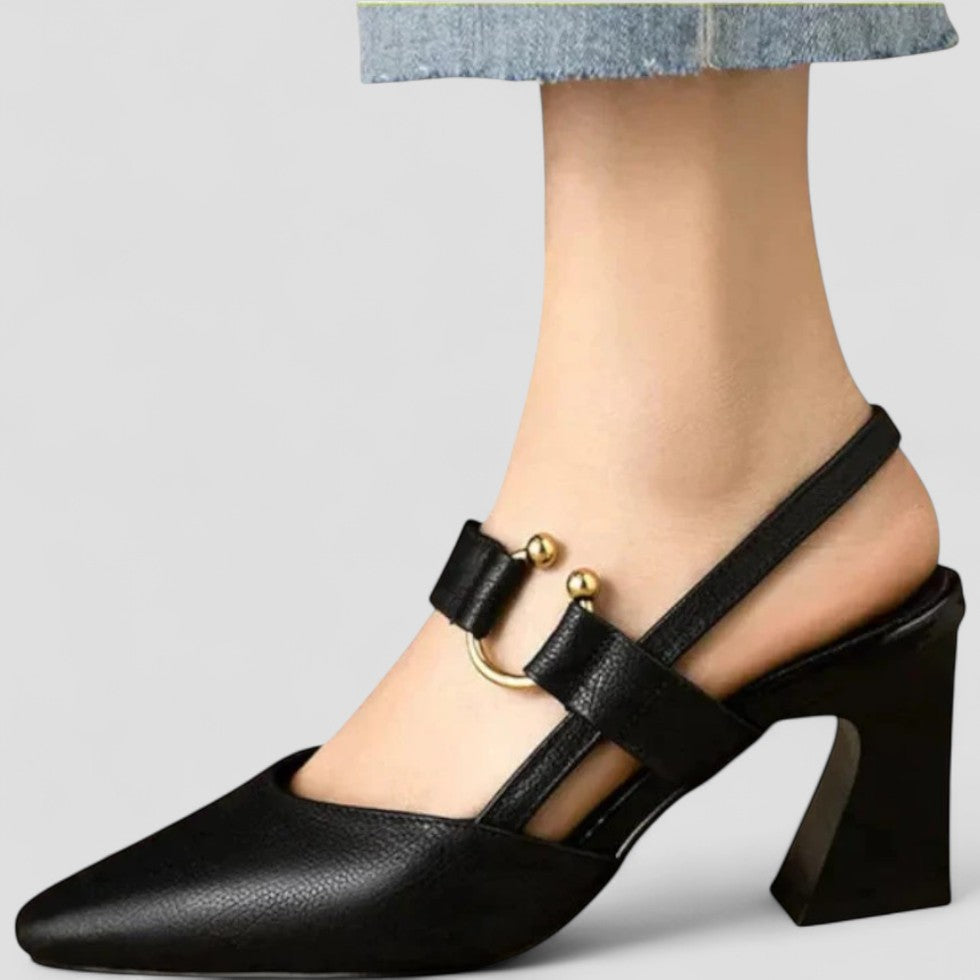 Women’s Orthopedic Block Heel Slingback Shoes