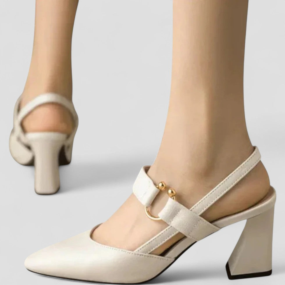 Women’s Orthopedic Block Heel Slingback Shoes