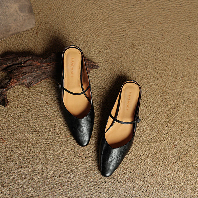 VogeLuxe | Women’s Genuine Leather Pointed Toe Shoes