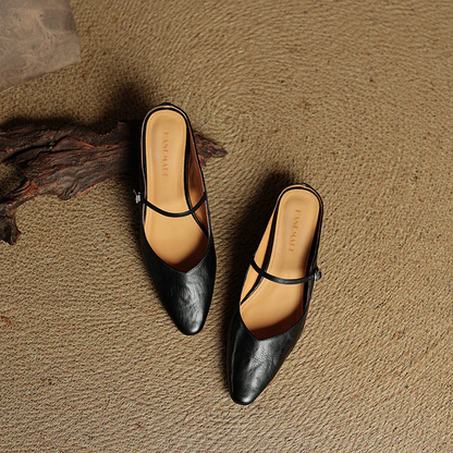 VogeLuxe | Women’s Genuine Leather Pointed Toe Shoes