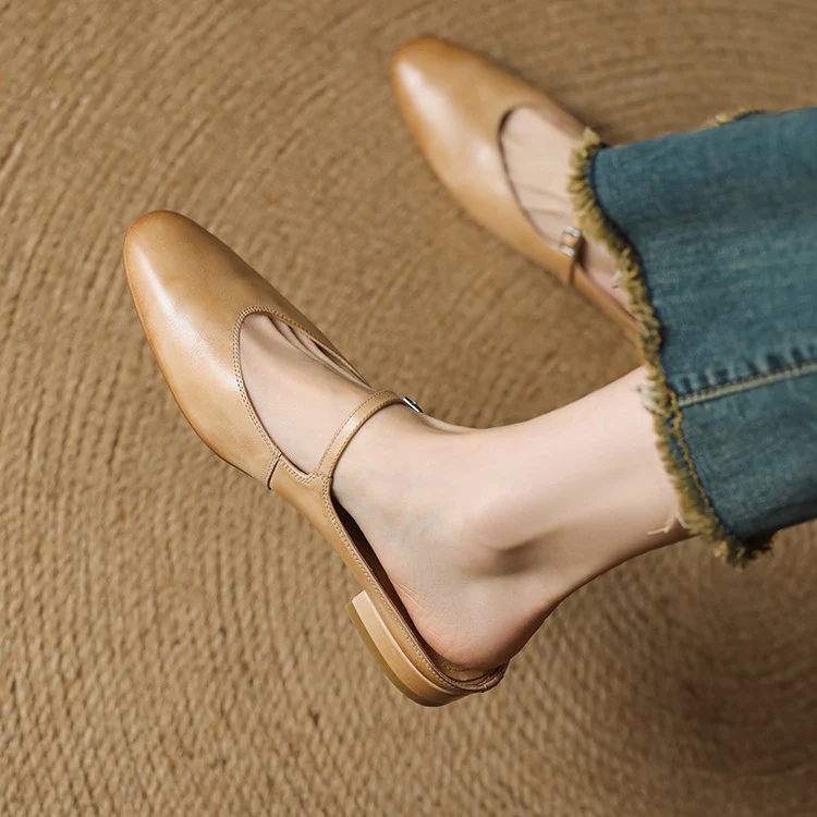 VogeLuxe | Women’s Genuine Leather Summer Mules
