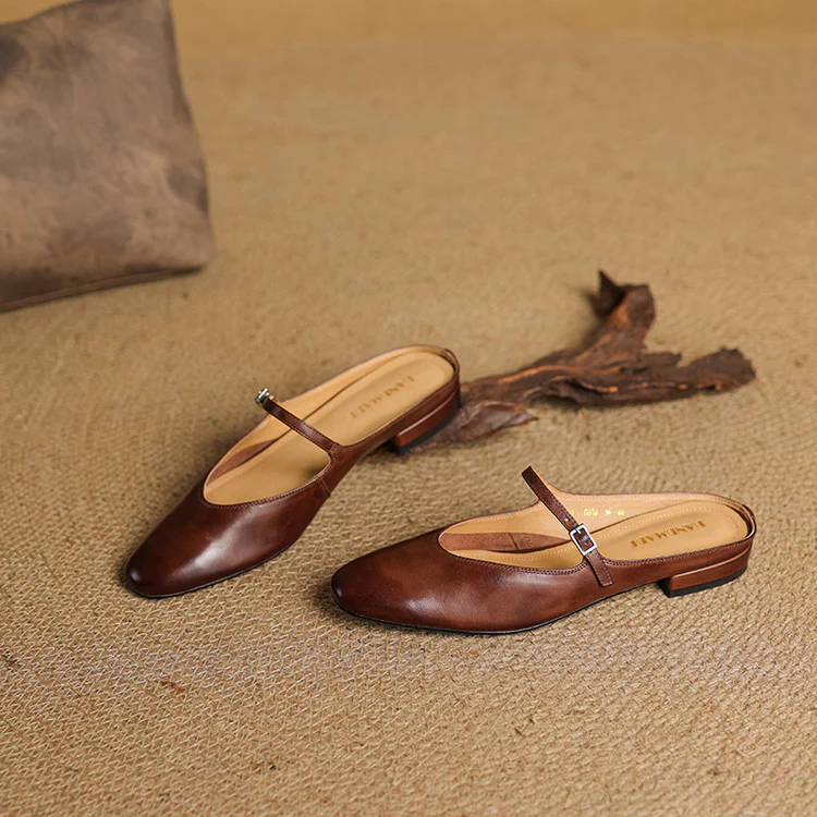 VogeLuxe | Women’s Genuine Leather Summer Mules
