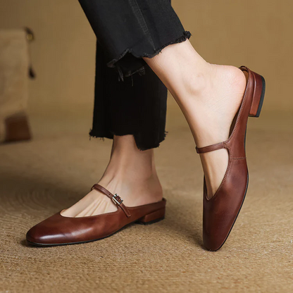 VogeLuxe | Women’s Genuine Leather Summer Mules