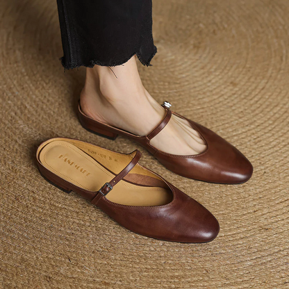 VogeLuxe | Women’s Genuine Leather Summer Mules