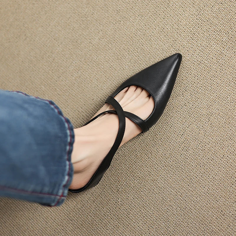 VogeLuxe | Women’s Genuine Leather Orthopedic Mules