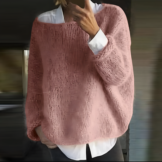 Women's Large Chunky Warm Cable Sweater - BritishElegance