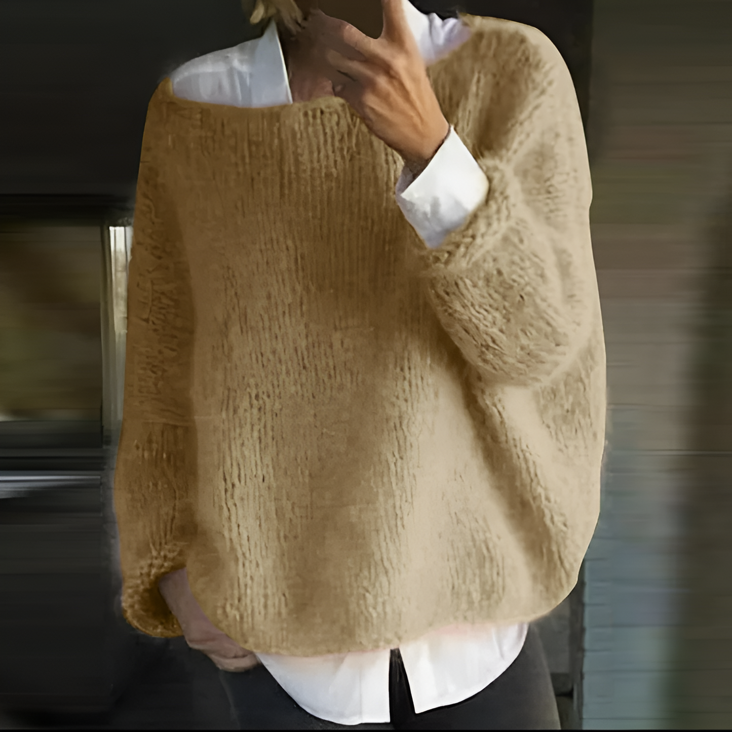 Women's Large Chunky Warm Cable Sweater