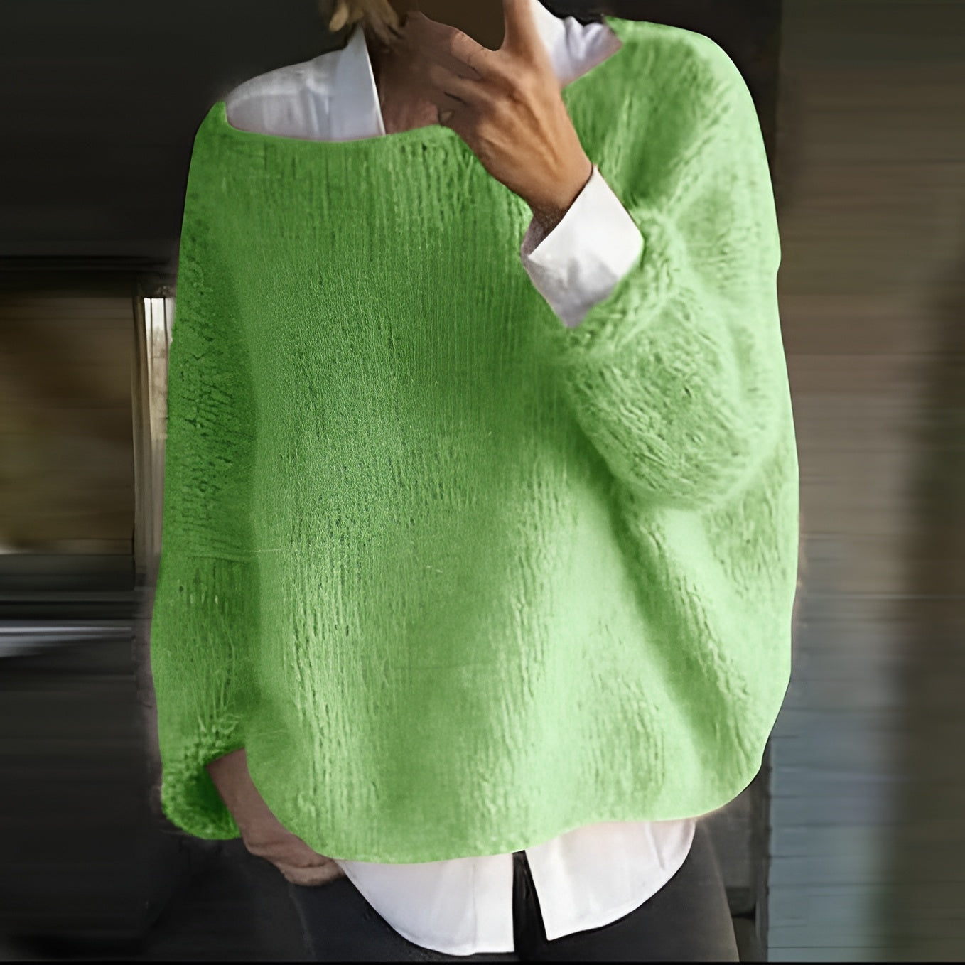 Women's Large Chunky Warm Cable Sweater