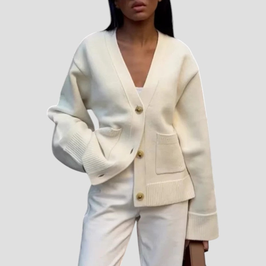 VogeLuxe | Women’s Elegant Cropped Knit Cardigan