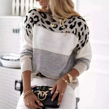 Ladies' Floral Knit Pullover Sweater