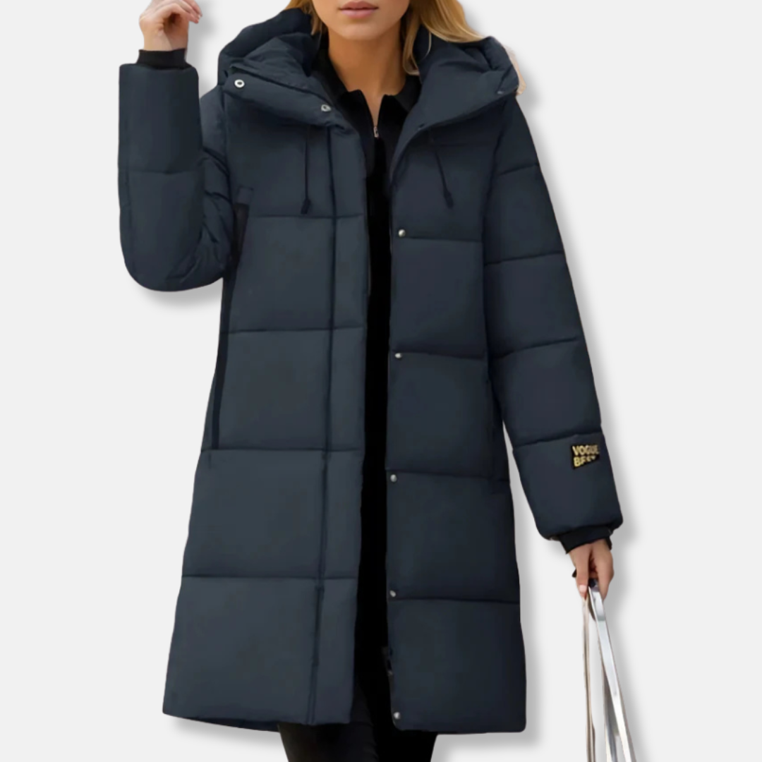 Women’s Puffer Coat – Quilted Insulated Shell – Oversized Fit – Full Length Hooded 0