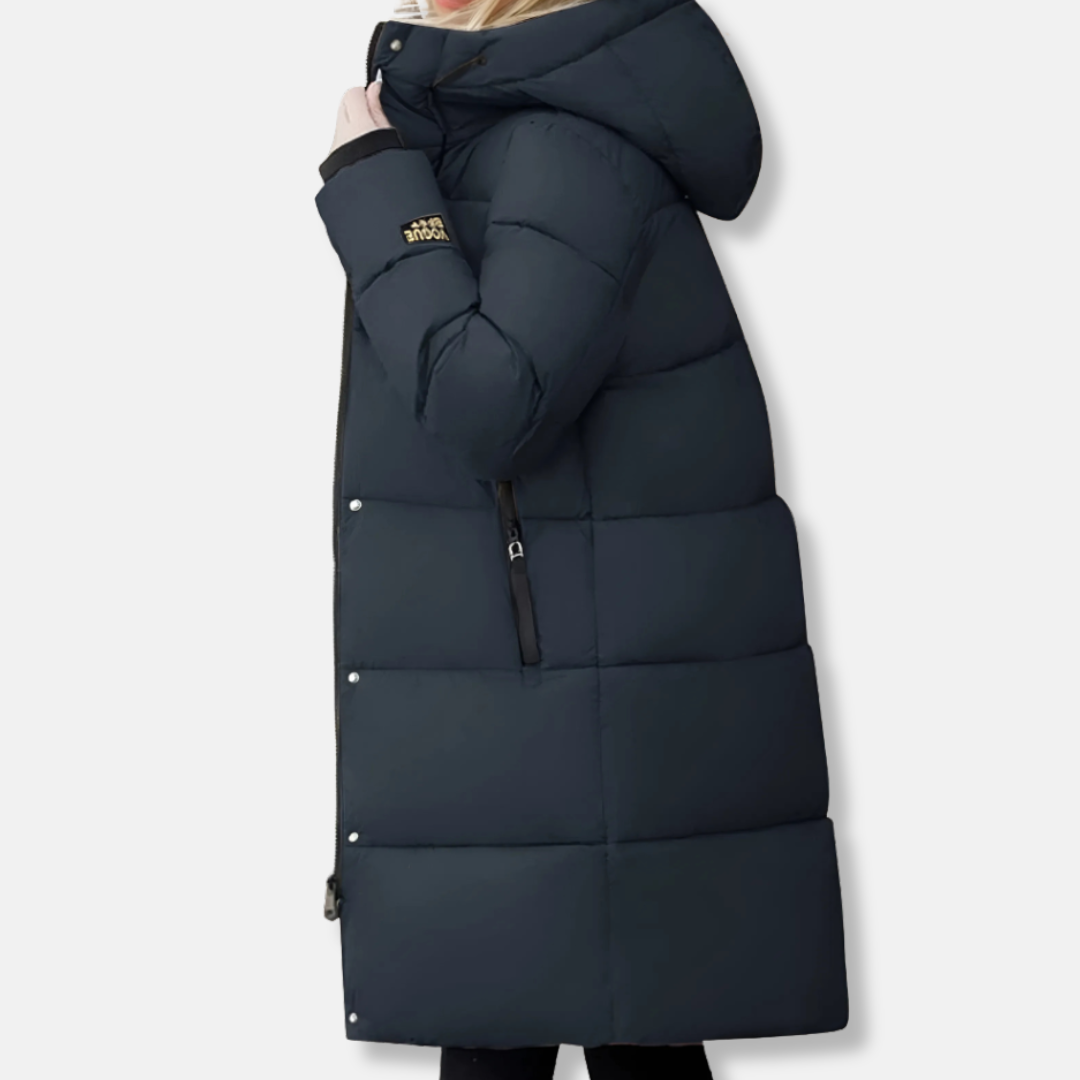 Women’s Puffer Coat – Quilted Insulated Shell – Oversized Fit – Full Length Hooded 1