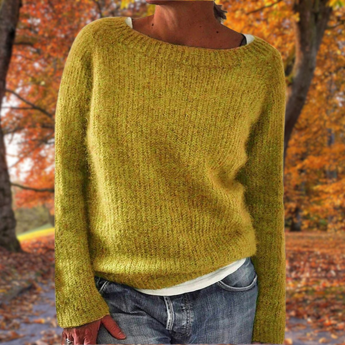 Comfy Women's Long Sleeve Knitted Sweater - BritishElegance