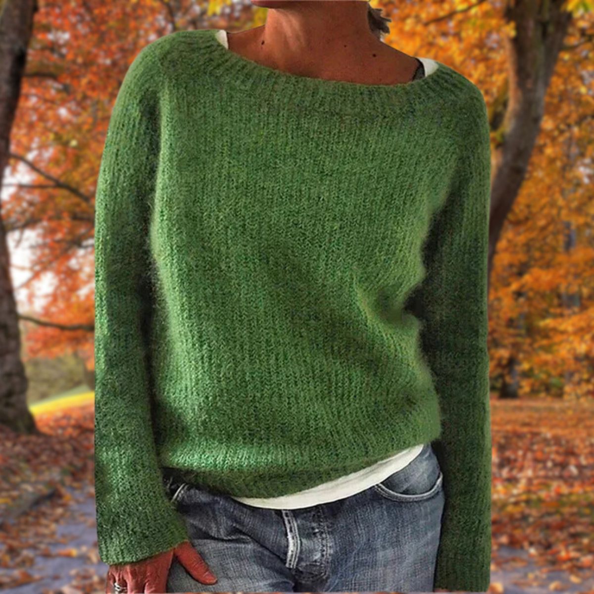 Comfy Women's Long Sleeve Knitted Sweater