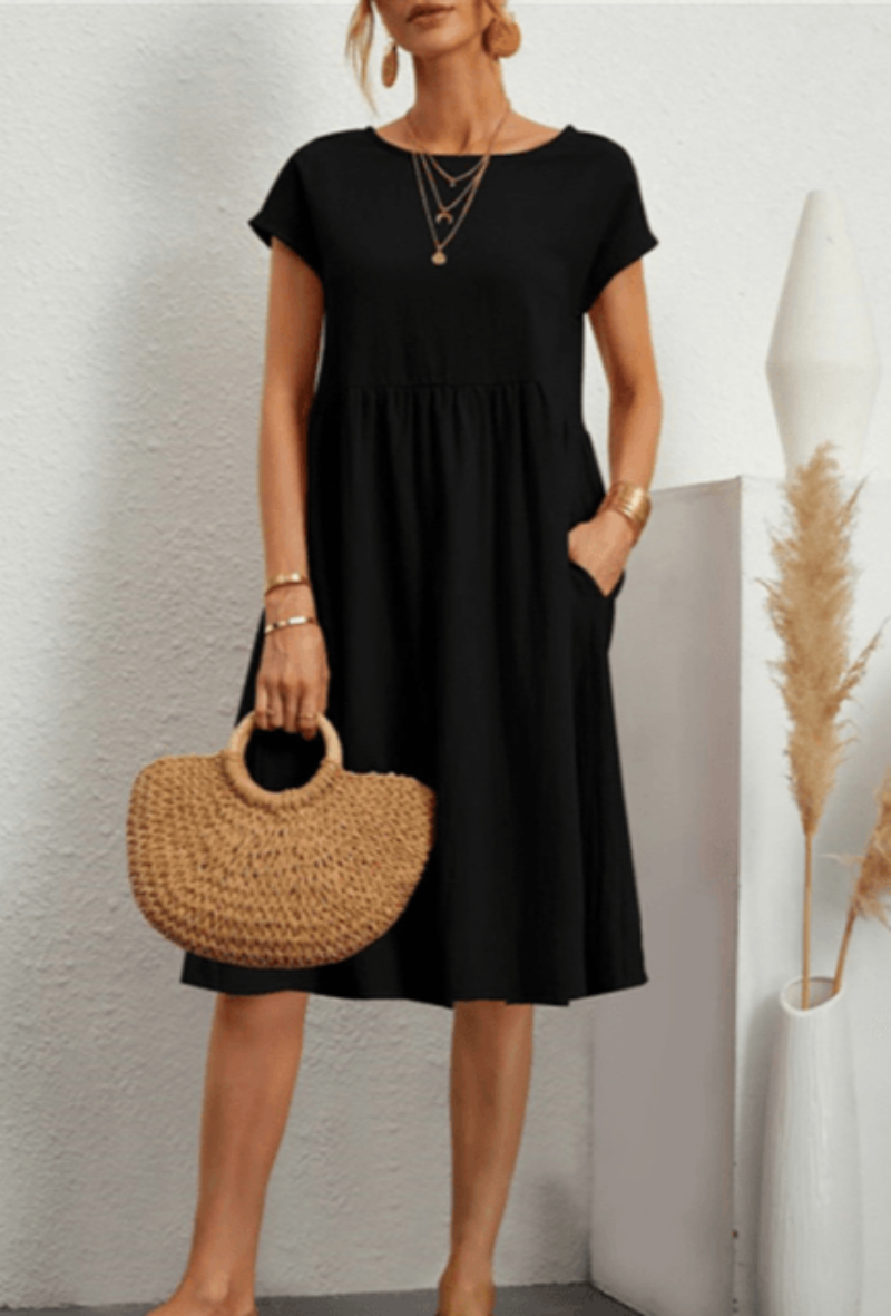 Casual Short Sleeve Simple Dress
