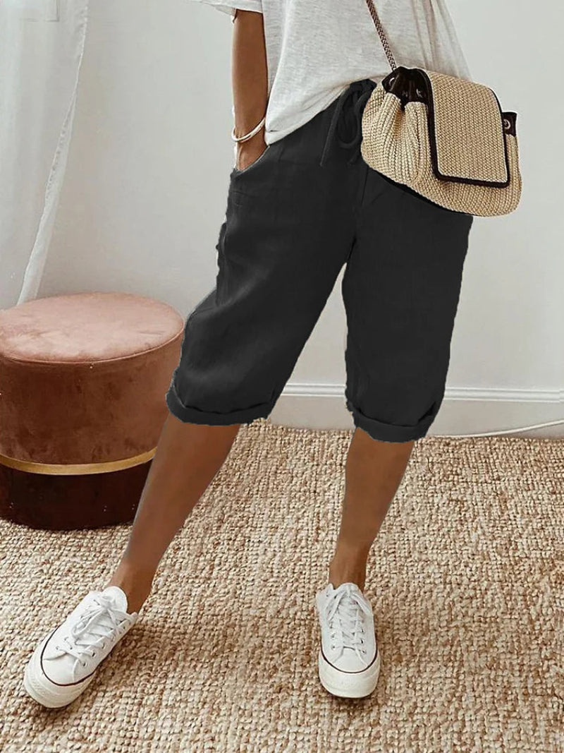 Ladies Comfort Fit Capri Pants - VogeLuxe