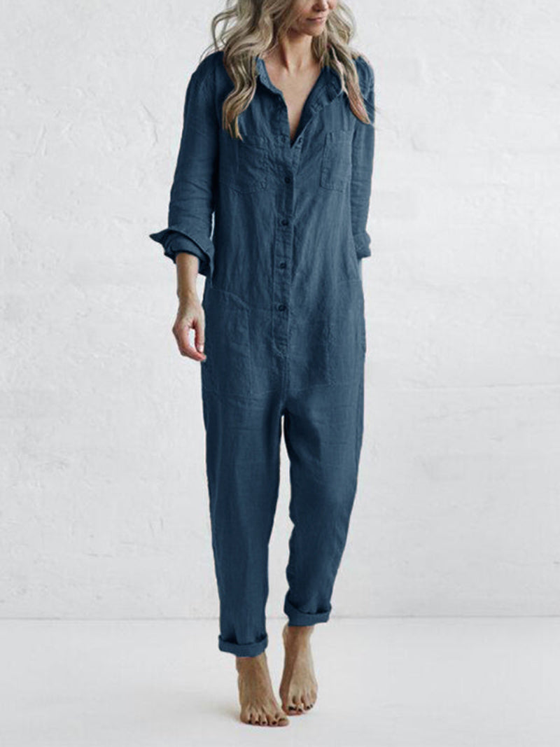 Ladies' Front Button Romper Suit