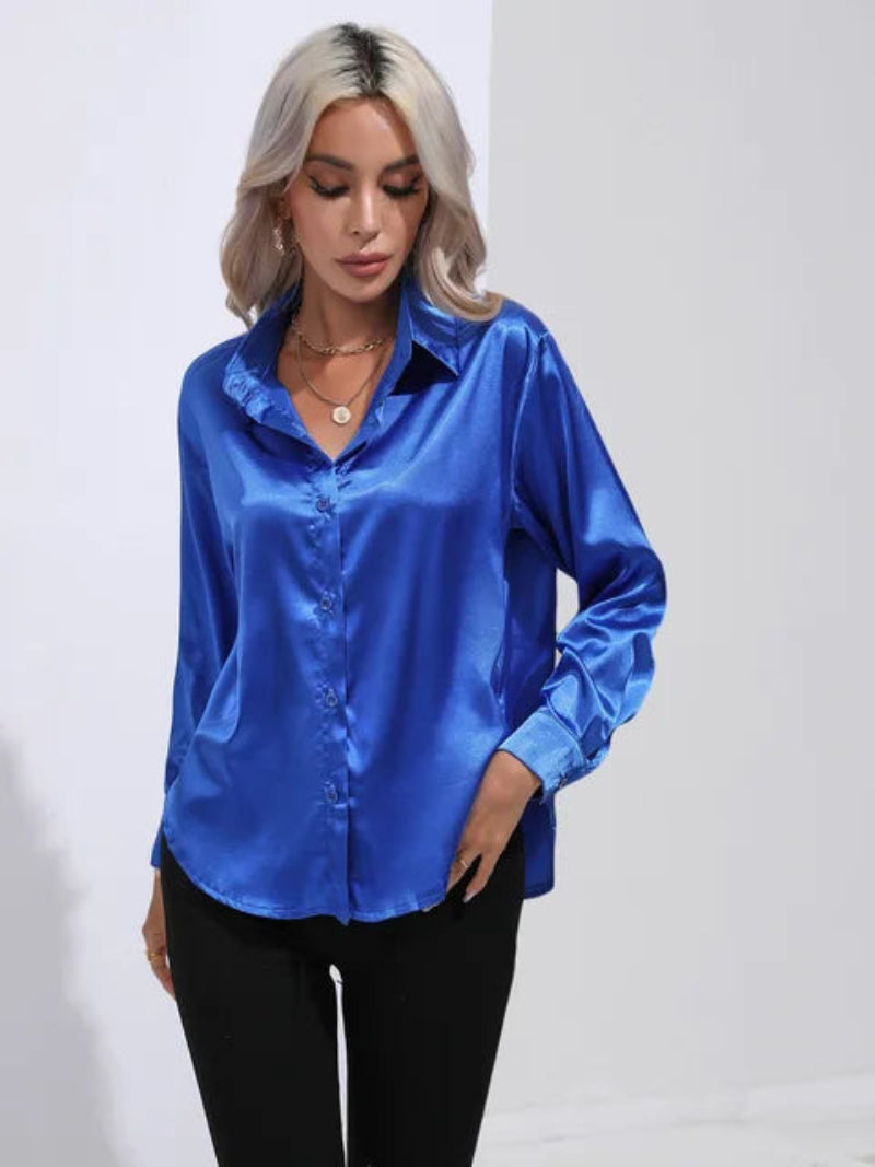 Classic Women's Button Cuff Shirt - VogeLuxe