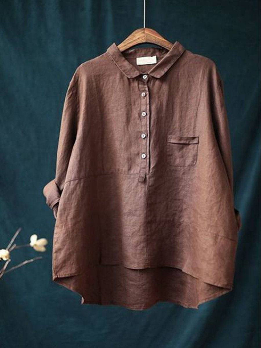 Classic Ladies Button Front Shirt - VogeLuxe