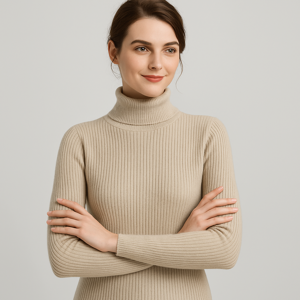 Women’s Ribbed Turtleneck Sweater – Classic Slim Fit Knit 6